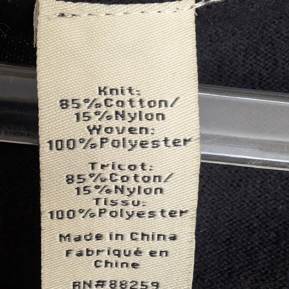 ANTHROPOLOGIE Little Yellow Bird Cardigan Sweater Black w/Sheer Muticolor Back M - Picture 5 of 7